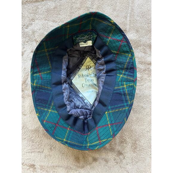 Vintage The St Andrew’s Links Tartan Collection Plaid Bucket Hat The Old Course - Picture 4 of 7